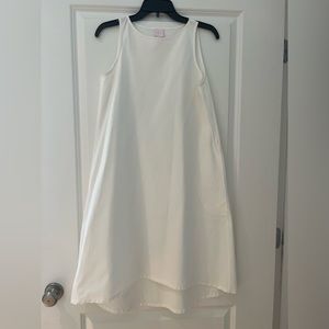 ANN MASHBURN Swing Dress Cotton White size small - EUC